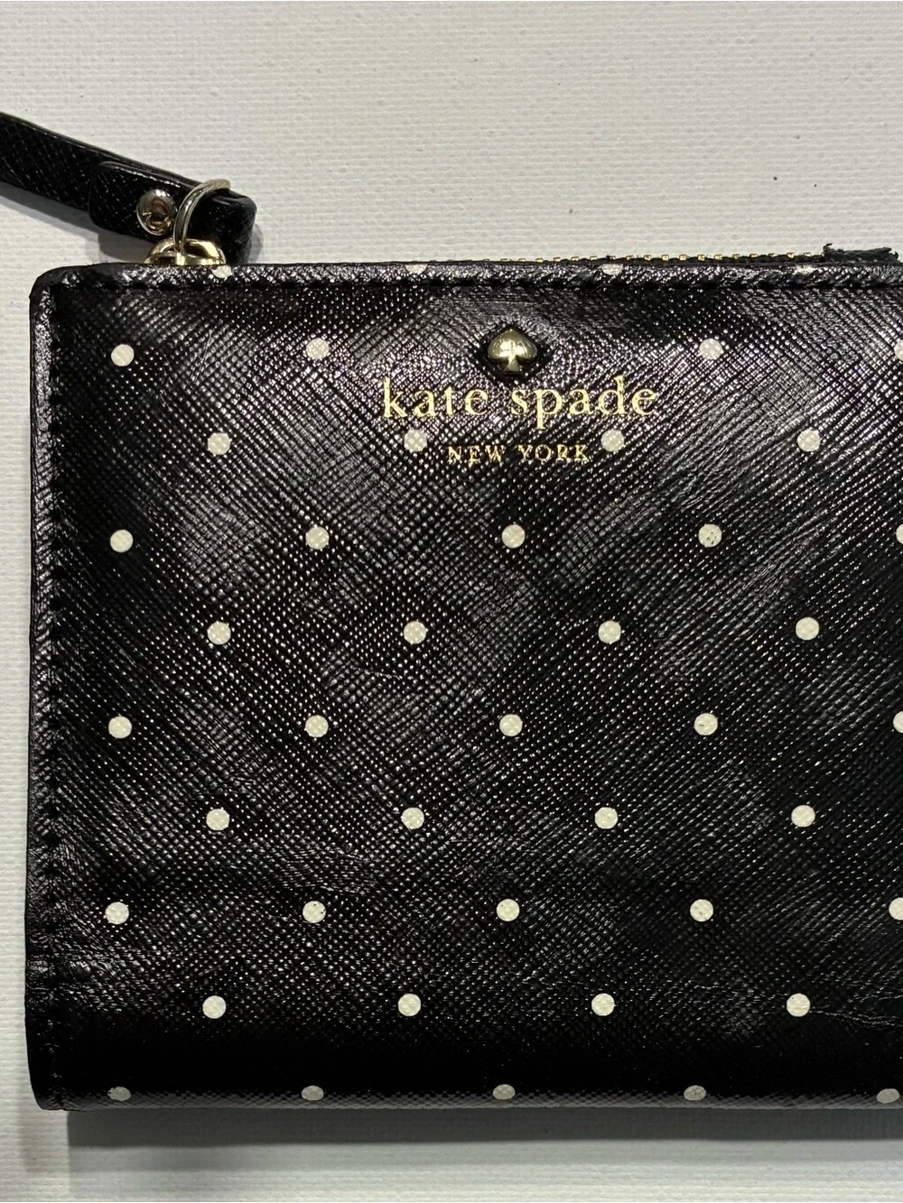 kate spade Black Polka Dot Compact Wallet